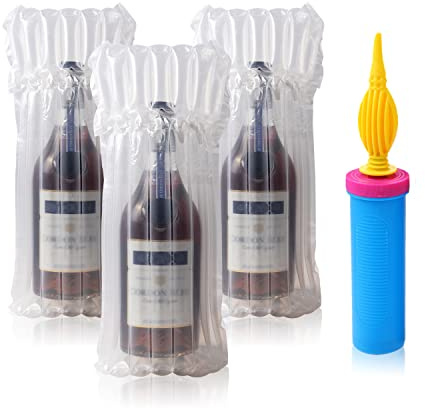 Lot de 18 sacs de protection gonflables pour bouteille de vin, bagages pour voyage en avion, bouteille d'alcool, whisky, bière, 70 μm