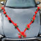 Autoschmuck Hochzeit Braut Paar Rose Deko Dekoration Auto Schmuck Car Wedding Girlande Autodeko Hochzeitsdeko Auto Blumenschmuck Hochzeitsschmuck Hochzeitsauto Deko für Hochzeit Party,rot