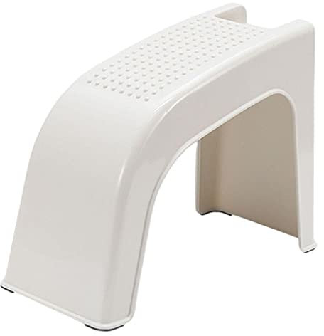 Harilla Foot Pedicure Stool Shower Foot Rest Stand Anti-Skid Foot Support Stool Footrest Plastic Shower Foot Stool Pedicure Stand for Adults Home Bathroom Shaving Legs Pedicure - white