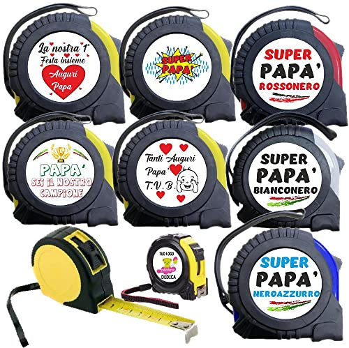Flessometro Metro a Nastro da 5 m Festa Del Papa' Questo Papa' e' Fantastico I Love My Dad Amore Padre Nonno PS 12511-0001
