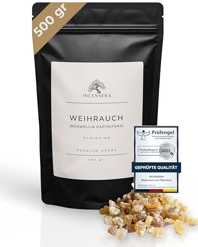 Weihrauch zum Räuchern 500 gr aus Äthiopien, Eritrea Boswellia papyrifera Räucherharz naturreines Räucherwerk Kirchenqualität Incense Weirauch Harz räuchern Frankincense Kirchenweihrauch