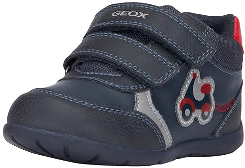 Geox B Elthan Boy A, Scarpe da Ginnastica, Multicolore (Navy Red), 21 EU