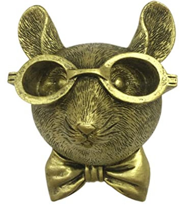 Atyhao Kopf-Wanddekoration, Wandkunst-Dekor, Hirschkopf, Wandbehang, Heimdekor, Wasserfest, Bronziertes Harz, Tier-Skulptur, Sonnencreme, Tierkopf, Wandbehang, Ornamente(Maus), Atyhao2mgek48sbd-92