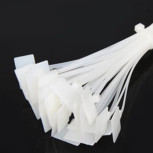 Cable Zip Ties, Plastic Nylon Self-Locking Cable Ties, Network Wire, Straps Label Mark Tag, 100PCS (4x200（Width 3.2mm）)
