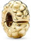 Pandora Moments Studded pattern 14k gold-plated clip with silicone grip