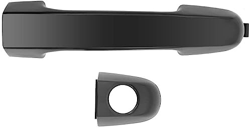Riloer Poignée de porte extérieure, poignée de porte extérieure en plastique noir compatible avec Hyundai i20 2007-2014
