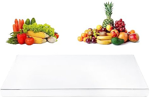 Acrylic Cutting Boards, Clear Acrylic Cutting Board with Lip, Worktop Savers Chopping Boards for Kitchen Restaurant 17x13inch
