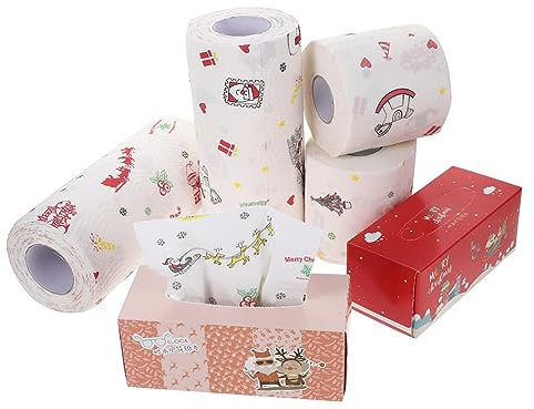 BCOATH Weihnachts-toilettenpapierrolle Dekorative Serviettenrolle Papierdekor Für Party Zuhause Hotel Restaurant