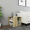 ZEYUAN Beistelltisch, Sofatisch, Druckertisch, Laptop Tisch, Couchtisch, Sofa Tisch, Kaffetisch, Sonoma-Eiche 50x50x45 cm Spanplatte