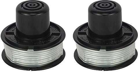 BLACK+DECKER Bobine de Rechange pour Coupe-Bordures, Bobine A Déroulement par Frappe au Sol, 6 m de Fil en Nylon Transparent et Résistant, Fil de ⌀1,5 mm, A6226-XJ (Lot de 2)