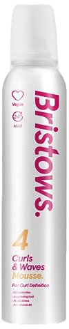 Bristows Curls & Waves Hair Mousse, 200ml, curl definition, 24 hour hold, adds volume & shine