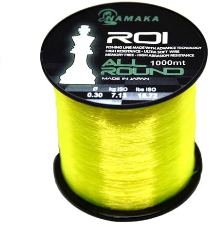 Namaka® filo ROI Fluorocarbon Coating lenza da pesca All Round MT 1000 Diam. da 0,20 a 0,80