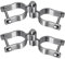 Insaga 2Pack 48mm Scharniere Gartentor, 304 Edelstahl Torscharniere (2Stück), männliche Tor Hinge (2Stück), 48mm Torangel edelstahl