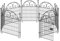 Getlay Tall Garden Animal Barrier Fence with Gate, 32H x 27W Inches, 16 Panels, Black Metal, Modern & Compact Style, Reusable Defense Fence for Outdoor Yard, Total 35 Ft