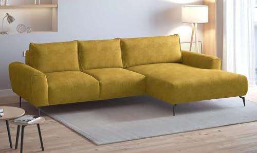 Andora Sofa Bed, Bali Corner Sofabed with Storage, Pull Out Double Sofa Couch, Right Hand Facing, Set Up Included | Velvet Sofa