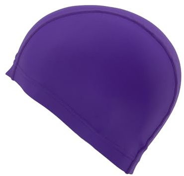 Gorro Natación Tela - Gorro Piscina Tela para Mujer Hombre Adulto y Adolescentes (Púrpura)