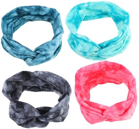 4 Stück-pack Damen Yoga Stirnbänder, Elastisch, Rutschfest, Weich