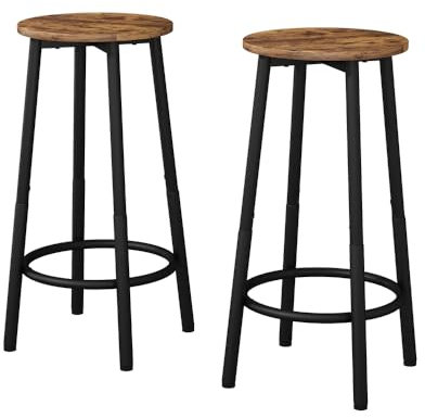 Vicco Barhocker Edmonton, Eiche rustikal, 31.5 x 64 cm 2 Teile