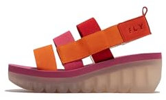Fly London YERE847FLY, Sandalias Mujer, Devil Red/Multicolor/Lilac, 39 EU