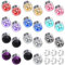 11 Paar Magnetische Ohrringe, 6 Ohrclips, Runde Kopfohrringe, Strassohrringe, Schmuckohrringe, Damenaccessoires