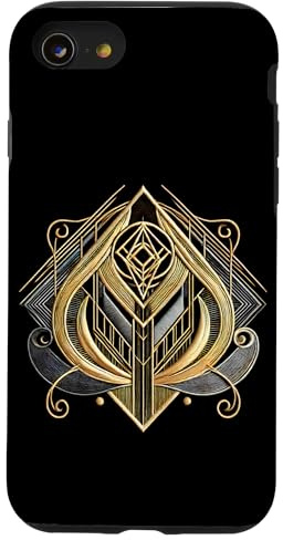 Geometric Gold Black Abstract Design Stylish Personal Touch Case for iPhone SE (2020) / 7 / 8