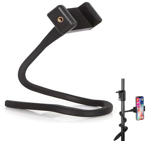 Mikiuly Support Telephone Lit, Support Téléphone avec Col de Cygne, Supports de Téléphone Portable pour Poussette,Support de Téléphone pour Lit Flexible, Support Téléphone Vélo,Rotation 360° Réglable