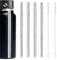 Gosknor 4pcs Metal Straw Replacement for Hydro Flask, Stainless Steel Straws with 2pcs Straw Brushes Water Bottle Accessories Compatible with Hydroflask Wide Mouth Bottle 32oz(Silver)