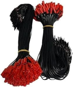 Zenda Club® - Infiamatore elettrico per luci d'arterizia - Filo di accensione pirotecnica, 75 unità, 50 cm, nero