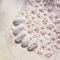 Zernblend 4 Pieces 5D Sakura Nail Art Stickers, Pink Floral Nail Stickers