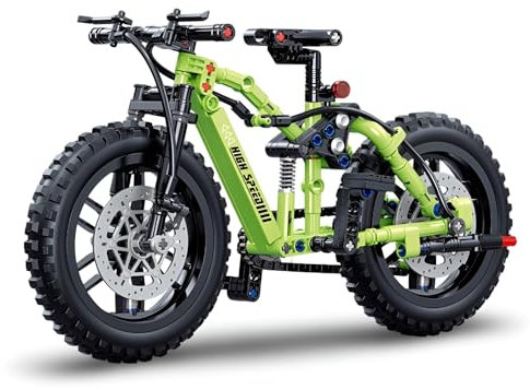 DrmBeyd Technik Fahrrad Bausteine Modellbausatz, 244 Teile Mountainbike Faltrad Klemmbausteine Kit, Bike Bausteine Bausatz Spielzeug Geschenk für Erwachsene und Kinder