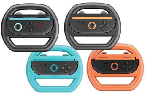 Ankey Confezione da 4 volanti da corsa compatibili con Nintendo Switch 2 Joy-Con Mario Kart 8 Deluxe