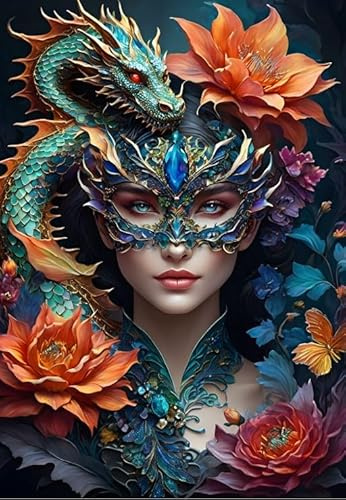 Puzzle 1000 Teile - Lady with a Dragon