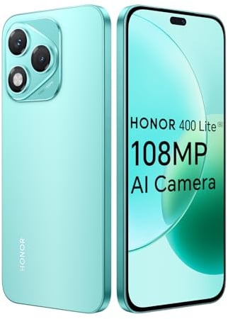 HONOR 400 Lite 5G Smartphone, 8GB 256GB, 5100mAh, MTK 7025-Ultra, Fotocamera AI da 108MP, 6,7 AMOLED Display 120Hz, IP64, Dual SIM, Android 15, Senza caricatore, Verde