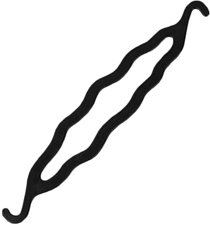 Doble gancho para hacer moños en el pelo, herramienta para trenzar moños DIY, pinza para el pelo, color negro