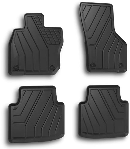 AD Tuning 3D Gummifußmatten Set 4-teilig für VW T-ROC II (ab 2025-) | Passgenau, Allwetter Automatten, formstabil, hoher Rand, wasserdicht, rutschfest, Serienbefestigung,