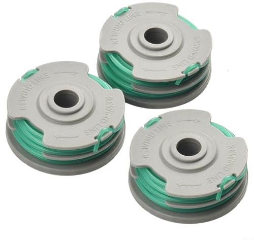 Heavy Duty Replacement Spool And Line For Flymo for CONTOUR 500E 580E 650E 5000E Auto Feed Cassette Refill For Garden Grass Head Parts Outdoor Lawn Edging Tool Accessory For(3 PACK)