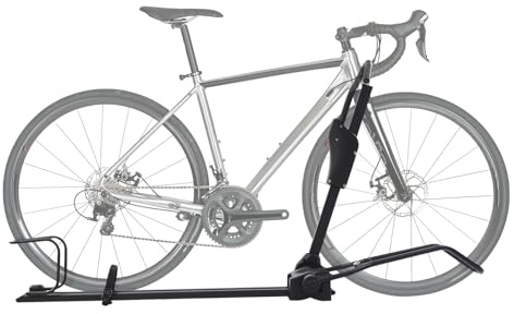 Portabiciclette da tetto, 110 cm, in lega di alluminio, regolabile in altezza 75-98 cm, con serratura, in ferro e nylon, per montaggio sul tetto dell'auto, colore nero