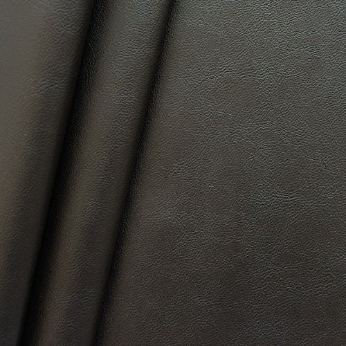 STOFFKONTOR Kunstleder Nappaleder Imitat Stoff - Meterware, dunkel-braun 2 - für Bekleidung, Wohnaccessoires und weiche Polsterungen