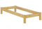 Erst-Holz Bettgestell Natur 80x200 Einzelbett Futonbett Kiefer massiv Holzbett ohne Rollrost 60.35-08 oR