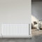 NRG 600 x 1428 mm Flat Panel Radiator Bathroom Central Heating Double Gloss White