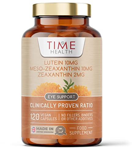 Lutein 10mg - Meso-zeaxanthin 10mg - Zeaxanthin 2mg – Micro-encapsulated Formula – 100% Pure Natural Highly Bioavailable – UK Manufactured - 120 Capsules