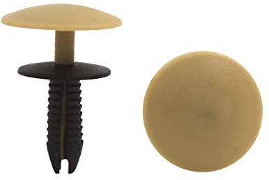 Sourcingmap 40Pcs Beige Black Plastic Rivets Push Pin Fastener Clips 7mm