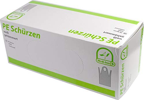 Medi-Inn+ PE-Schürzen weiß gehämmert in Spenderbox (80 x 125 cm, 100 Stück)