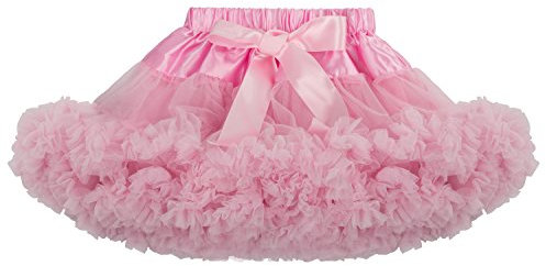 Discoball Girls Tutu Skirt Layered Ruffle Tulle Mini Ballet Skirt Princess Pettiskirt Ballet Dance Dress Daily Wear Costumes for 3-7 Years Girls Pink