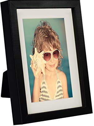 BD ART 13 x 18 cm Bilderrahmen mit Passepartout 10 x 15 cm, Schwarz