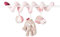 Nattou Spirale de Jeu avec Figurines Suspendues, Nina, Jade et Lili, 40 x 24 x 11 cm, Rose/Beige