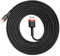 Cabo BASEUS CAFULE Durable Nylon Braided Wire USB/Lightning QC3.0 2A 3M Black-Red (CALKLF-R91)