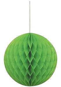 Unique Party 63229 - 20cm Neon Lime Green Tissue Paper Honeycomb Ball