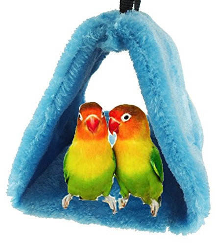 Keersi Hiver Chaud Bird Nest Maison Refuge pour Parrot Perruche Perruche calopsitte Amazones cacatoès canari inséparables Finch Cage Jouet (Couleur aléatoire)