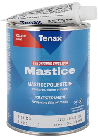 TENAX Flüssigweißer Kitt 1 l zum Verkleben von Marmor und ähnlichen Steinen